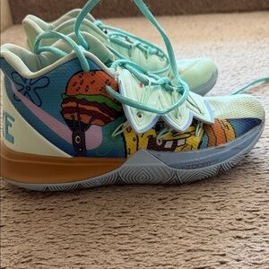Nike Multicolor Sponge Bob and Squidward Cartoon Athletic Shoes